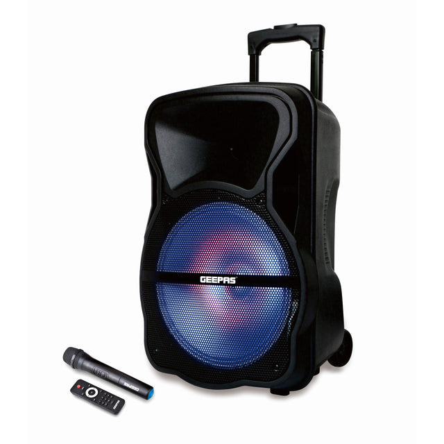Portable & Rechargeable Professional Speaker With Blue tooth & TWS Function, Remote Control,, USB/Bluetooth/SD Card Slots/FM Radio, 35000W PMPO, GMS8568, Black GMS8568 Black