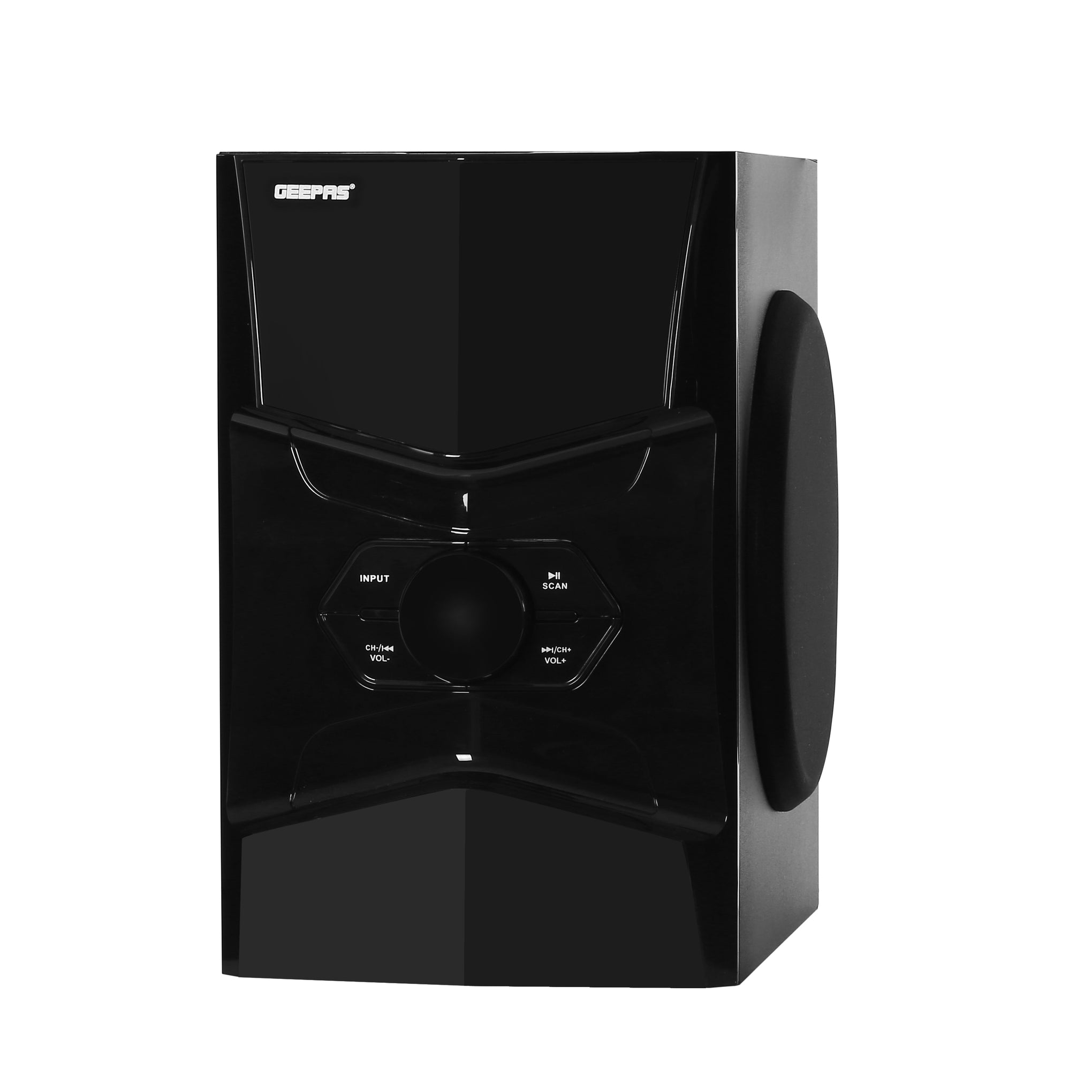 5.1 Channel Multimedia Speaker System With Remote Control- FM Radio, Bluetooth, USB Input, SD Card Reader, Karaoke Function| LED Display, 50000W PMPO Speaker Unit| 2 Years Warranty GMS8578 Black GMS8578 Black