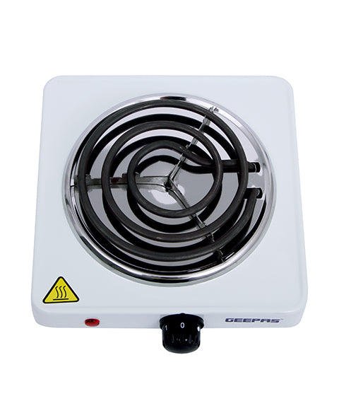 Electric Single Hot Plate with Temperature Control 1000 W GHP7577 White