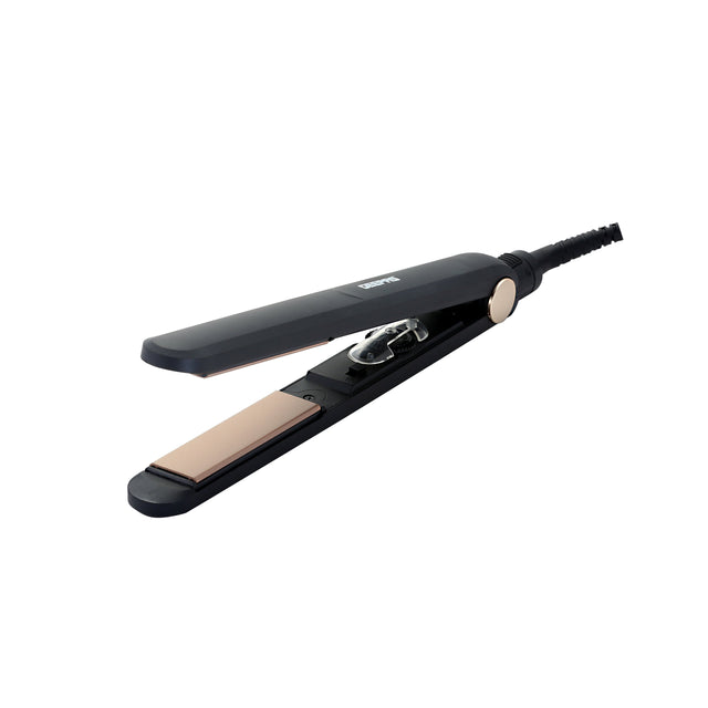 Hair Straighteners With Led Indicator Light, Ceramic Plates, Adjustable Temperature Control, Swivel Cord, Lockable Handle, PTC Heater, Hanging Loop And Portable Black 500grams