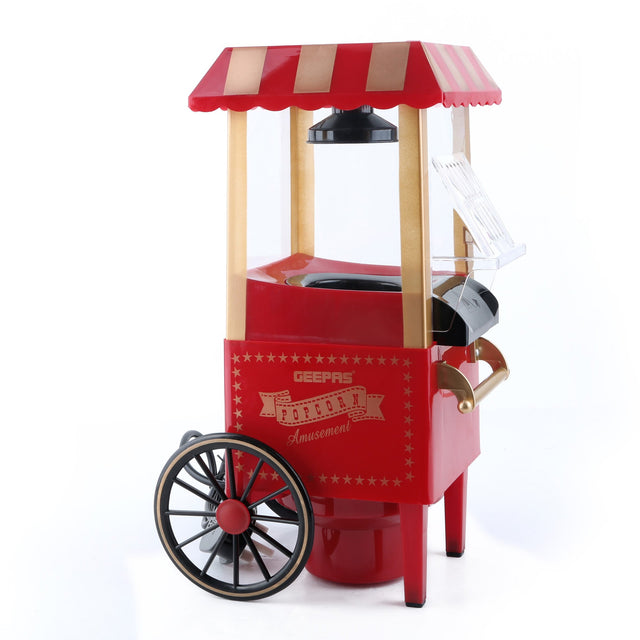 Traditional Type Popcorn Maker, Preparation Without Oil, Easy to Make, Yummy & Healthy Popcorns in Less Than 3 Minutes, Powerful Motor & Hot Air Technique 1200.0 W GPM830 Red/Yellow