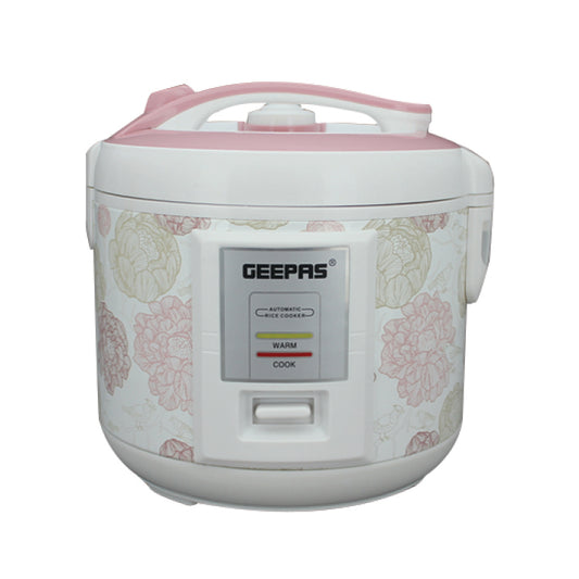Geepas 1.5 L Electric Rice Cooker with Steamer | 500W | Non-Stick Inner Pot, Automatic Cooking, Easy Cleaning, High-Temperature Protection - Make Rice & Steam Healthy Food & Vegetables