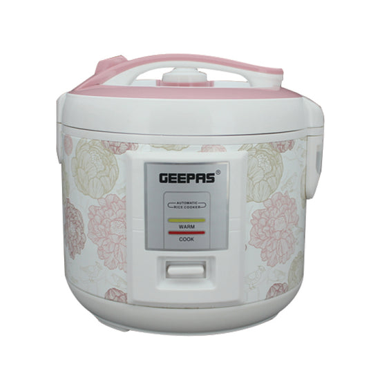 Geepas 1.5 L Electric Rice Cooker with Steamer | 500W | Non-Stick Inner Pot, Automatic Cooking, Easy Cleaning, High-Temperature Protection - Make Rice & Steam Healthy Food & Vegetables