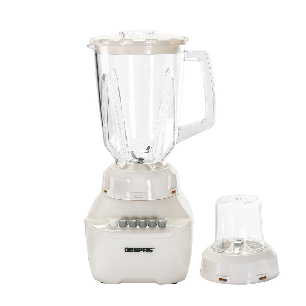 2-in-1 Blender, 1.5L Plastic Jar, 4 Speed Control with Pulse | Over Heat Protection , Powerful Motor | Chopper, Coffee Grinder & Smoothie Maker 1500 ml 400 W GSB5362 Beige