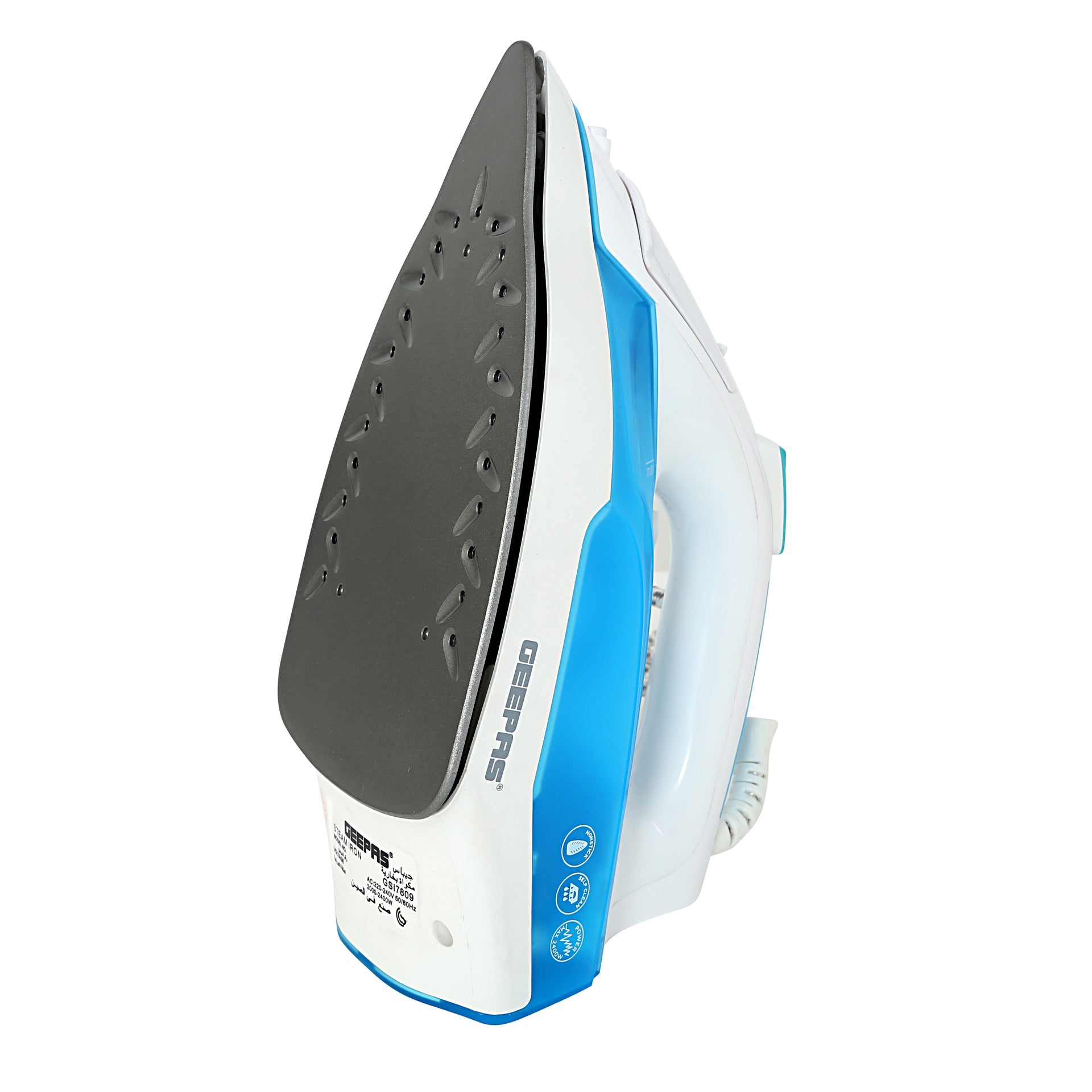 Steam Iron With Non-Stick Soleplate, Powerful Steam, Effortless Wrinkle Removal 240 ml 2400 W GSI7809 Maroon & White