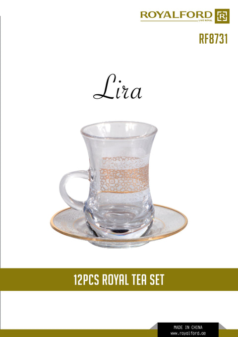 12-Piece Laya Royal Tea Set Clear
