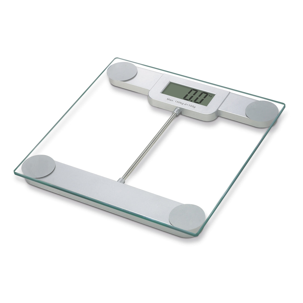 RF8351 Metallic Digital Body Weight Scale | High Accuracy Smart Bathroom Scale with Large LCD Display | Auto ON/OFF, Multiple Weight Units, 150kg Capacity | 5mm Tempered Glass Slim Design