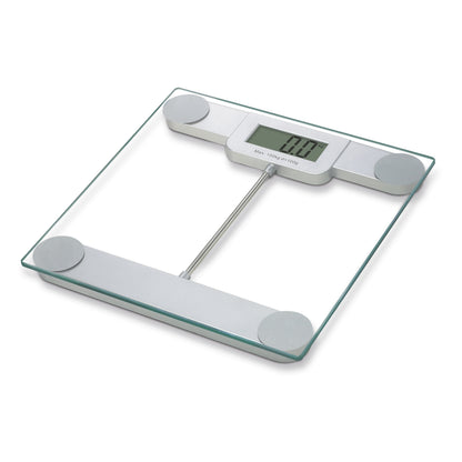 RF8351 Metallic Digital Body Weight Scale | High Accuracy Smart Bathroom Scale with Large LCD Display | Auto ON/OFF, Multiple Weight Units, 150kg Capacity | 5mm Tempered Glass Slim Design