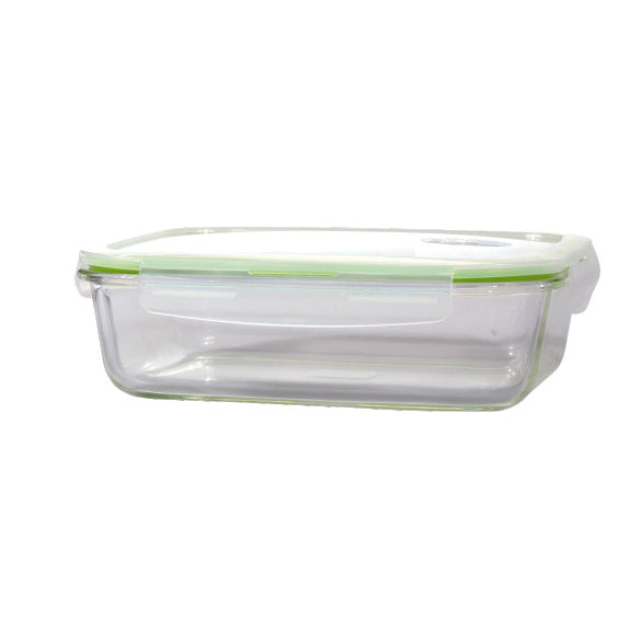 BRS Rectangle Glass Airtight Container Multicolour - Assorted Colour 370ml