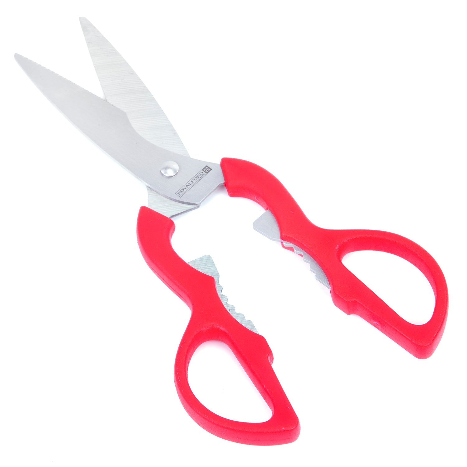 4-Piece Kitchen Tools Set Red/Silver