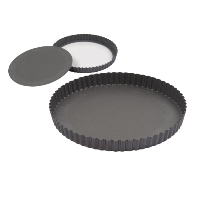 Non-Stick Quiche Pan RF7034 – Round Fluted Aluminium Tart Pan with Loose Base | Baking Tin for Quiche, Cheesecakes, Pies & Tarts