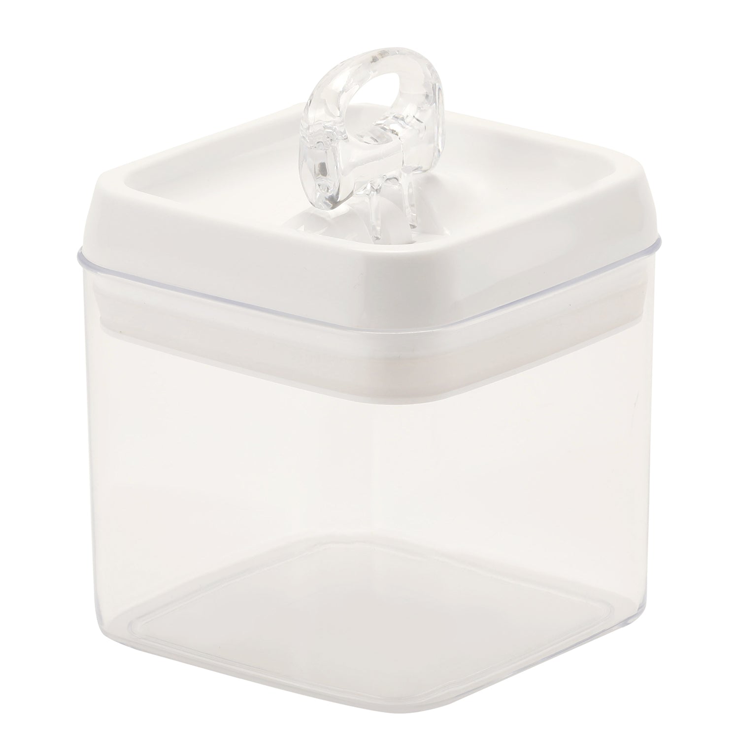 Square Recipient Canister White 0.5Liters