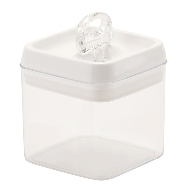 Square Recipient Canister White 0.5Liters