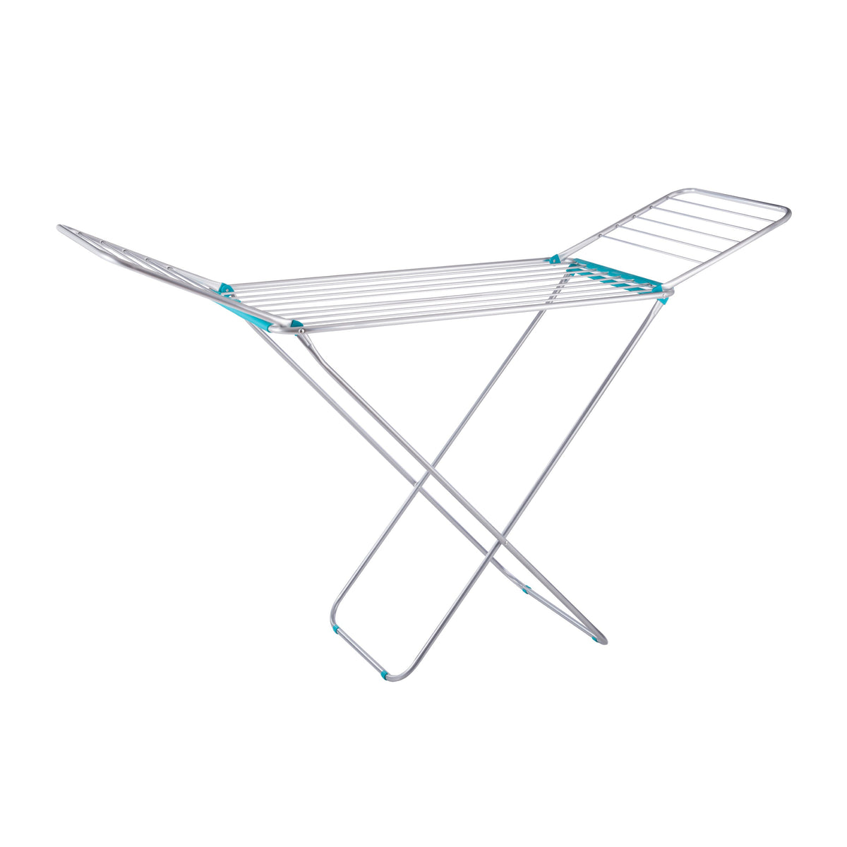 Delcasa Large Folding Clothes Dryer Drying Space Laundry Washing Durable Metal Drying Rack Multifunctional Air Dryer Ideal For Indoor And Outdoor Dc1652 Silver/Blue 18meter