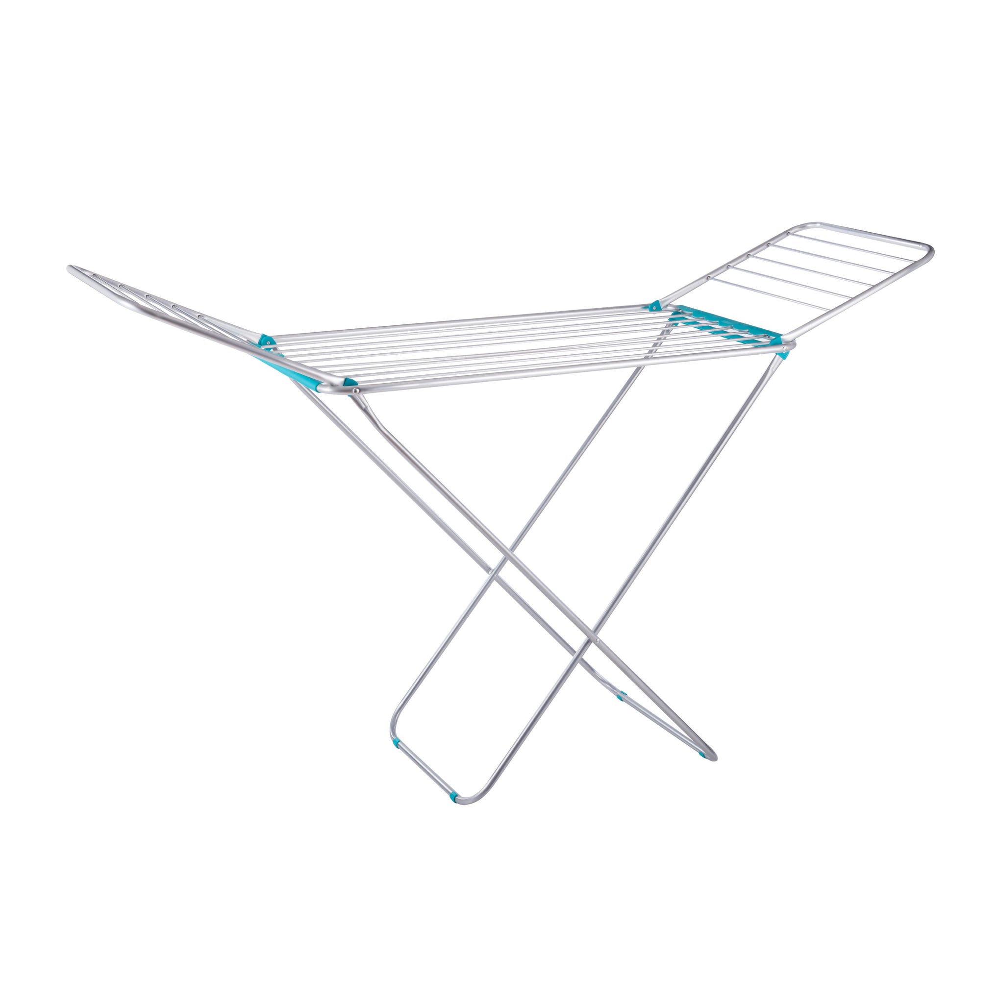 Delcasa Large Folding Clothes Dryer Drying Space Laundry Washing Durable Metal Drying Rack Multifunctional Air Dryer Ideal For Indoor And Outdoor Dc1652 Silver/Blue 18meter