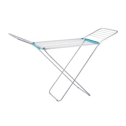 Delcasa Large Folding Clothes Dryer Drying Space Laundry Washing Durable Metal Drying Rack Multifunctional Air Dryer Ideal For Indoor And Outdoor Dc1652 Silver/Blue 18meter