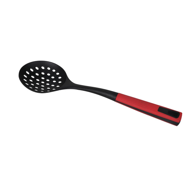 Delcasa DC1678 Nylon Skimmer - Slotted Spoon - Skimmer and Strainer Spoon - Ergonomic Heat Resistant Handle, Comfortable Grip Strainer Ladle for Kitchen - Non-Stick Design - Ideal for Straining & Skimming