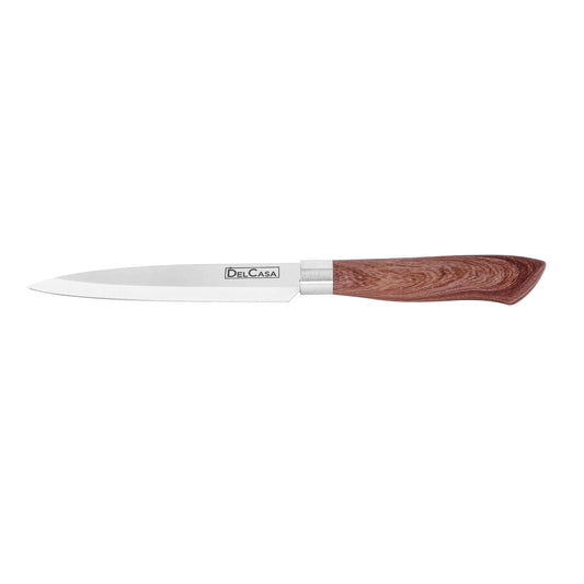 Utility Knife Black/Brown/Silver 5inch