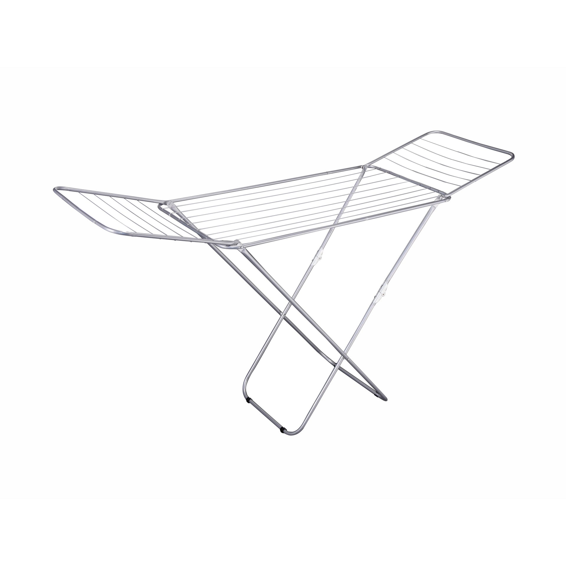 Honest Coth Dryer With Durable Rust-Proof Iron Wire & Frame Silver 131x55x5cm