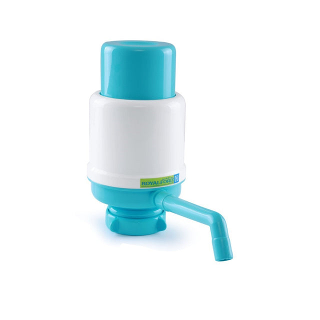 RF7785 Manual Water Pump | Dolphin Water Bottle Dispenser Pump | Portable Hand Press Water Pump for 5-6 Gallon Bottles | No Electricity Required | White & Blue
