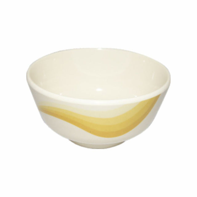 3.5 Inch Super Rays Round Bowl Multi Color Assorted Color Beige With Yellow Design