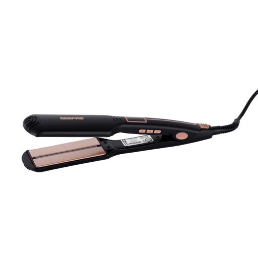 Geepas Digital Infrared Hair Straightener- GHS86100/ Slim Design with 1 Hour Auto Shut Off and Ceramic-Coated Plate/ 360-Degree Swivel Cord, Perfect for Salon and at Home Styling/ Black, 2 Years Warranty