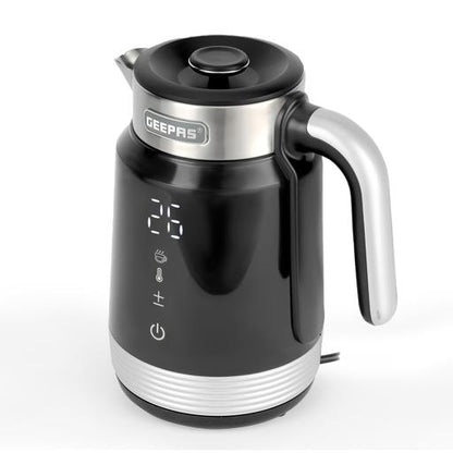 Smart Stainless Steel Kettle with Auto Boiling Shut-Off 1.7 L 2200 W GK38034 Black