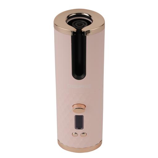 Geepas Wireless Automatic Hair Curler - Portable Electric Rotating with Heat Isolating Chamber, Temperature Control & Timer Settings, 2 Years Warranty Pink