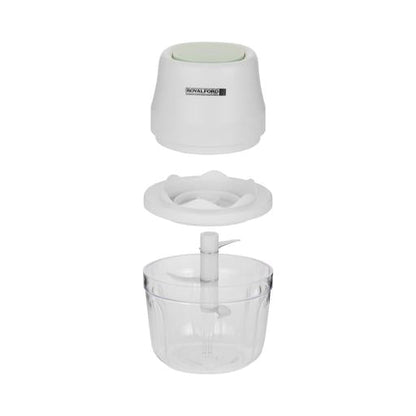 Portable Mini Food Processor, 250ml PP & PET Bowl, RF10411 | Rechargeable Food Processor with USB Cable | Swirl Sharpe Blade | One-Touch Button | 1300mAh Battery