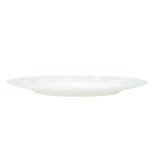 Royalford Velvett Collection 200mm Area Grey Quarter Plate- RF11747 Premium-Quality Opalware, Light-Weight and Food-Grade Plate with Elegant Floral Design White