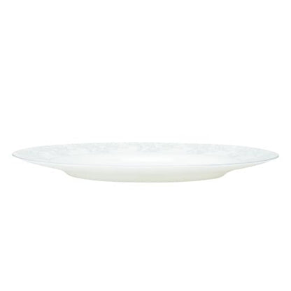 Royalford Velvett Collection 200mm Area Grey Quarter Plate- RF11747 Premium-Quality Opalware, Light-Weight and Food-Grade Plate with Elegant Floral Design White