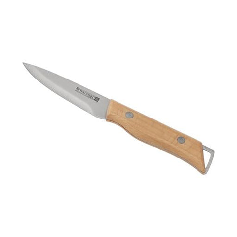 4" Paring Knife | Extra Sharp Stainless Steel Blade with Wooden Handle | Fruit Peeling & Vegetable Cutting Knife | Food-Grade Kitchen Knife | Silver & Brown