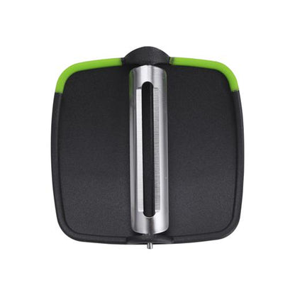 Plam Peeler with Finger Grip Fruit Peeler RF10510 Kitchen Vegetable Peeler Hand Fruit Peeler with Comfortable Rubber Finger Grip for Pumpkin Carrot Cucumber Potato Peeling Green/Black