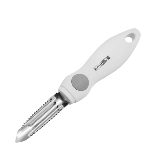 Fish Scale Scraper Silver With White Handle 20.5x3cm