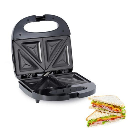 Portable Powerful 2 Slice sandwich Maker Grill maker with Non-Stick Plates and Cool Touch Handle Indicator Light 750 W GSM6002 Black, Silver