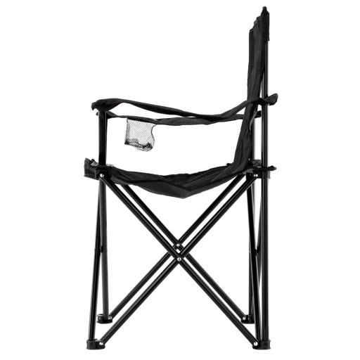 Royalford Camping Chair with Carrying Bag Foldable  Compact Folding Camping Chair, Heavy Duty Frame | Cup Holder, Storage Pocket | Shoulder Travel Bag, Outdoor, Beach with 265 lbs Capacit