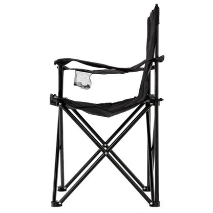 Royalford Camping Chair with Carrying Bag Foldable  Compact Folding Camping Chair, Heavy Duty Frame | Cup Holder, Storage Pocket | Shoulder Travel Bag, Outdoor, Beach with 265 lbs Capacit