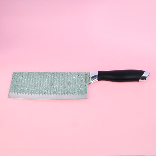 7 Inch Cleaver Knife RF12007 | Extra Sharp Stainless Steel Blade with PP Handle | Heavy Duty Kitchen Knife for Chopping, Dicing & Mincing | Food Grade Cutlery | Silver & Black