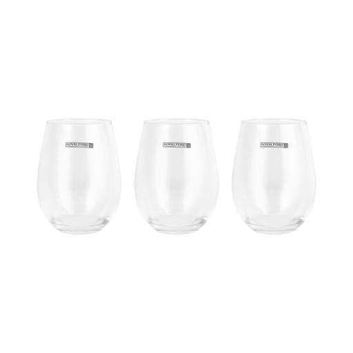 3PCS 590ML Premium Crystal Clear Glass Tumbler Set RF12588 – Lead-Free Soda Lime Glass | Dishwasher Safe Beverage Glasses