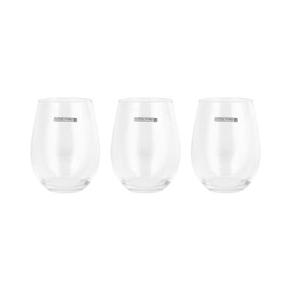 3PCS 590ML Premium Crystal Clear Glass Tumbler Set RF12588 – Lead-Free Soda Lime Glass | Dishwasher Safe Beverage Glasses