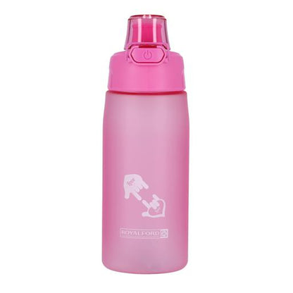 RF7580PN 550ml Reusable Water Bottle – BPA-Free Sports Bottle with Wide Mouth, Button Lock Lid & Carry Handle | Leak-Proof | Pink