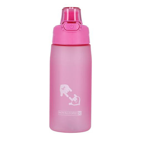 RF7580PN 550ml Reusable Water Bottle – BPA-Free Sports Bottle with Wide Mouth, Button Lock Lid & Carry Handle | Leak-Proof | Pink