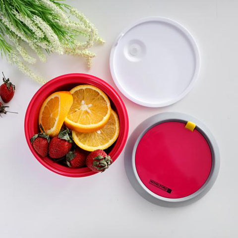 2 Layer Fashionable Round Lunch Box | Insulated Leakproof Food Container with Spoon & Fork