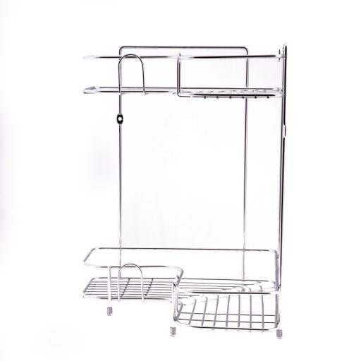 RF913-COR 2 Tier Corner Rack | Rust Free Stainless Steel Bathroom Shower Caddy | Corner Storage Shelf Organizer for Kitchen, Bedroom & Living Room | Space Saving Silver Rack