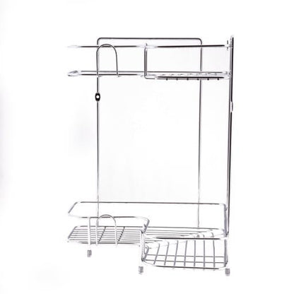 RF913-COR 2 Tier Corner Rack | Rust Free Stainless Steel Bathroom Shower Caddy | Corner Storage Shelf Organizer for Kitchen, Bedroom & Living Room | Space Saving Silver Rack