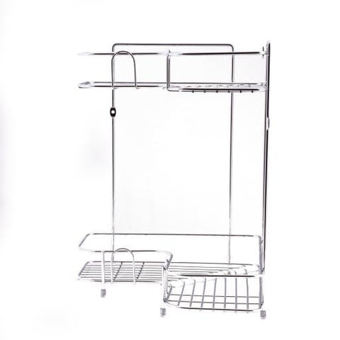 RF913-COR 2 Tier Corner Rack | Rust Free Stainless Steel Bathroom Shower Caddy | Corner Storage Shelf Organizer for Kitchen, Bedroom & Living Room | Space Saving Silver Rack