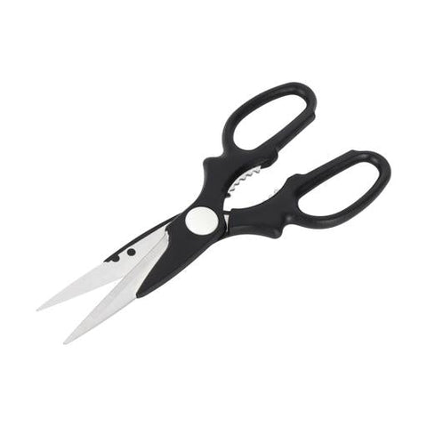 Stainless Steel Kitchen Scissors – Multipurpose Heavy-Duty Household Shears with Nut Cracker, Serrated Blades & Ergonomic Handle