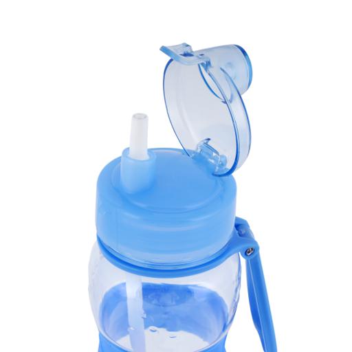 600ml Water Bottle with Hanging Clip – Reusable Wide Mouth Printed Sports Bottle with Leak-Proof Spout Lid for Travel, Camping & Outdoor Activities