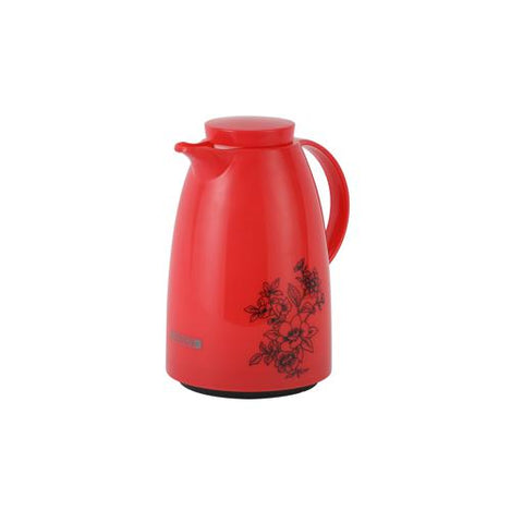 Jenna 1L Vacuum Flask RF11758 – Vacuum Insulated Glass Flask with Pink Glass Inner, Leak-Proof Hot & Cold Beverage Jug