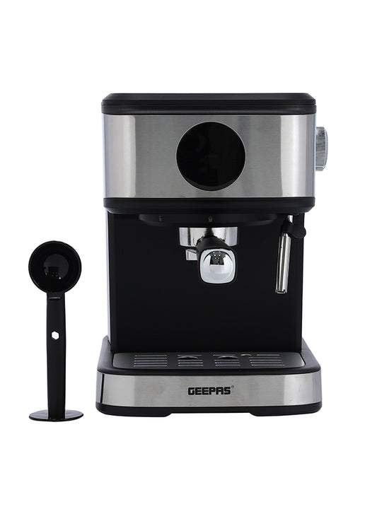 Digital Cappuccino & Espresso Maker - 1.5L, 20 Bar High Pressure | Dual Filter & Detachable Tank | Sleek Space-Saving Design with Overheat Protection & 2-Year Warranty 1.5 L 850 W GCM41511 Black